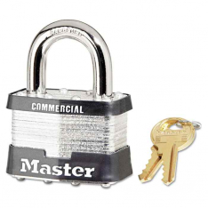 MASTER LOCK 5DCOM, 4 PIN TUMBLER SAFETY PADLOCK KEYED DIFFERENT